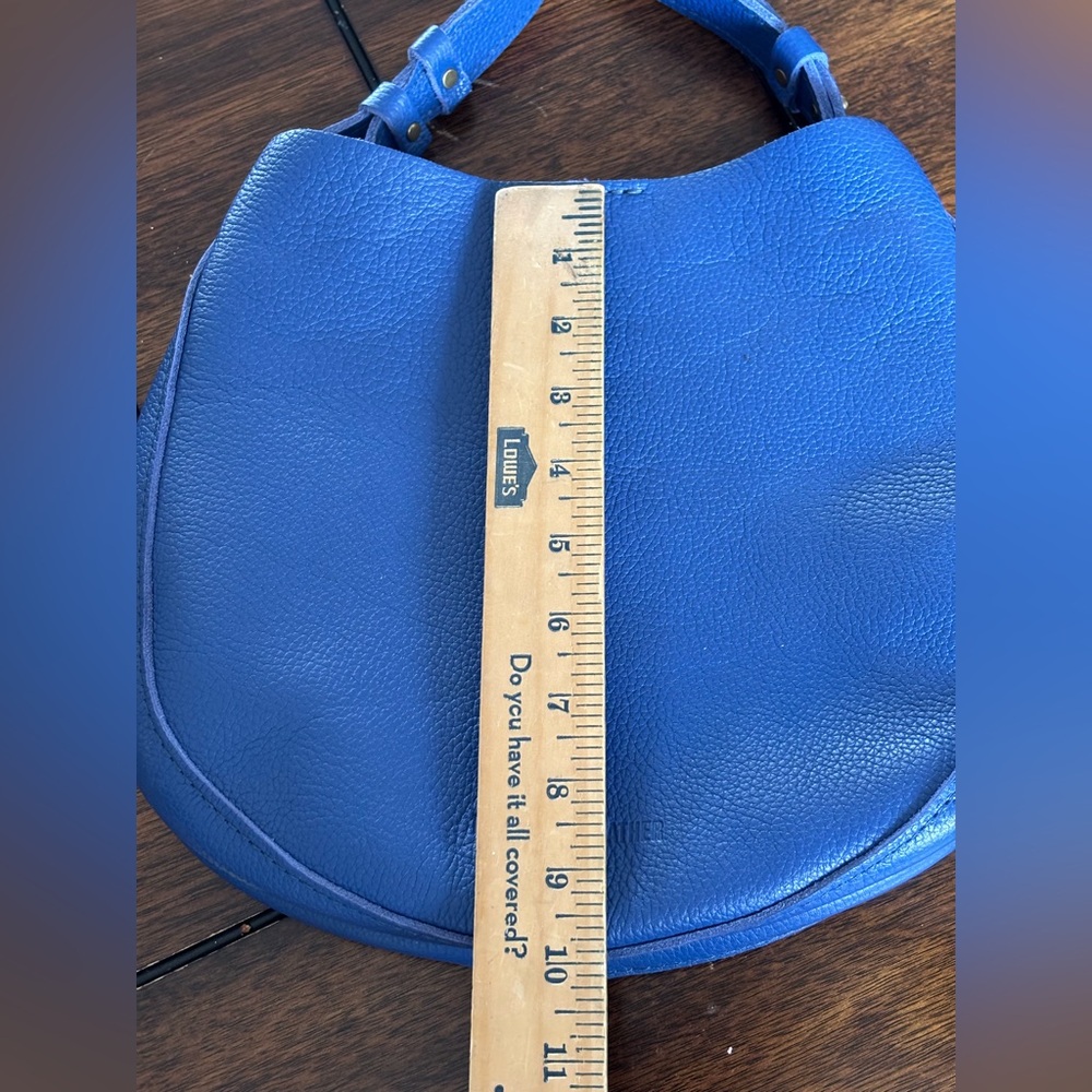 Portland Leather Med. Molino Blue Olivia Leather Shoulder Bag NWT - Picture 11 of 14